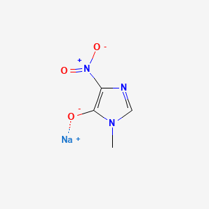 molecular formula C4H4N3NaO3 B13836595 sodium;3-methyl-5-nitroimidazol-4-olate 