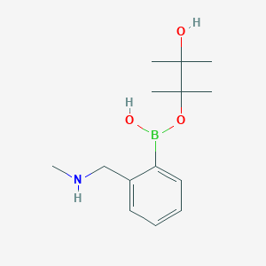 molecular formula C14H24BNO3 B13836610 (3-Hydroxy-2,3-dimethylbutan-2-yl)oxy-[2-(methylaminomethyl)phenyl]borinic acid 