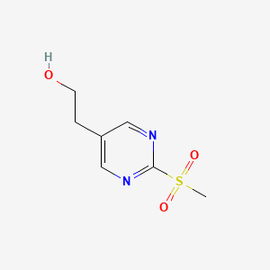 molecular formula C7H10N2O3S B1383668 2-(2-Methanesulfonylpyrimidin-5-yl)ethan-1-ol CAS No. 2060029-79-8