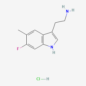 B1383673 2-(6-fluoro-5-methyl-1H-indol-3-yl)ethan-1-amine hydrochloride CAS No. 2060062-32-8