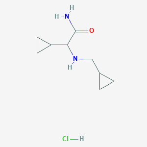 2-Cyclopropyl-2-[(cyclopropylmethyl)amino]acetamide hydrochloride