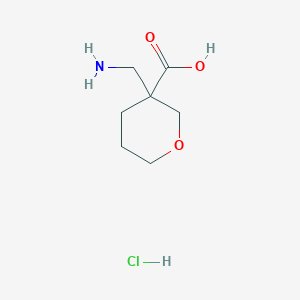 3-(Aminomethyl)oxane-3-carboxylic acid hydrochloride