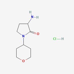 3-Amino-1-(oxan-4-yl)pyrrolidin-2-one hydrochloride