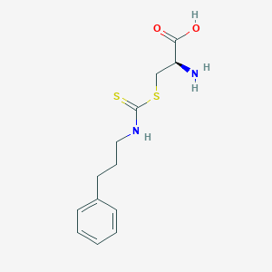 molecular formula C13H18N2O2S2 B013837 S-(N-(3-苯丙基)(硫代氨基甲酰基))-半胱氨酸 CAS No. 137915-13-0