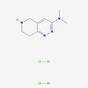 molecular formula C9H16Cl2N4 B1383704 N,N-dimethyl-5H,6H,7H,8H-pyrido[4,3-c]pyridazin-3-amine dihydrochloride CAS No. 2060024-38-4