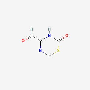 molecular formula C4H4N2O2S B13837053 6-Oxo-2,5-dihydro-1,3,5-thiadiazine-4-carbaldehyde 