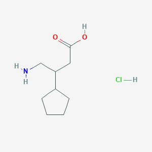 4-Amino-3-cyclopentylbutanoic acid hydrochloride
