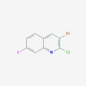 molecular formula C9H4BrClIN B1383715 3-Bromo-2-chloro-7-iodoquinoline CAS No. 2086768-49-0