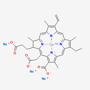 molecular formula C34H31CuN4Na3O6 B13837220 Chlorophyllin Copper Trisodium Salt (Technical Grade) 
