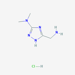 B1383726 5-(aminomethyl)-N,N-dimethyl-4H-1,2,4-triazol-3-amine hydrochloride CAS No. 2060052-70-0