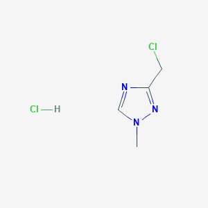 molecular formula C4H7Cl2N3 B138373 3-(chloromethyl)-1-methyl-1H-1,2,4-triazole hydrochloride CAS No. 135206-76-7