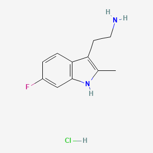 molecular formula C11H14ClFN2 B1383730 2-(6-fluoro-2-methyl-1H-indol-3-yl)ethan-1-amine hydrochloride CAS No. 2059938-39-3
