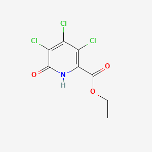 molecular formula C8H6Cl3NO3 B13837310 ethyl 3,4,5-trichloro-6-oxo-1H-pyridine-2-carboxylate 