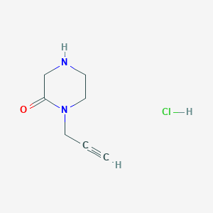 molecular formula C7H11ClN2O B1383759 1-(Prop-2-yn-1-yl)piperazin-2-one hydrochloride CAS No. 2031269-22-2