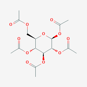 molecular formula C16H22O11 B138376 β-D-葡萄糖五乙酸酯 CAS No. 154395-36-5