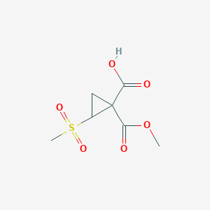 2-Methanesulfonyl-1-(methoxycarbonyl)cyclopropane-1-carboxylic acid