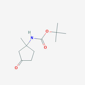 molecular formula C11H19NO3 B1383771 tert-butyl N-(1-methyl-3-oxocyclopentyl)carbamate CAS No. 1638744-43-0