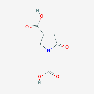 molecular formula C9H13NO5 B1383774 1-(1-Carboxy-1-methylethyl)-5-oxopyrrolidine-3-carboxylic acid CAS No. 2092417-61-1