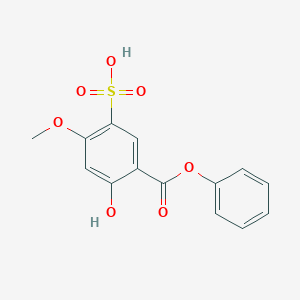 molecular formula C14H12O7S B13837766 Phenyl 2-Hydroxy-4-methoxy-5-sulfobenzoate 