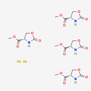 molecular formula C20H28N4O16Rh2 B13837829 Rhodium,bis(acetonitrile)tetrakis[m-[methyl 2-(oxo-ko)-4-oxazolidinecarboxylato-kn3]]di-,(rh-rh),stereoisomer(9ci) 