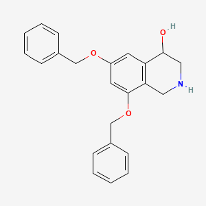 molecular formula C23H23NO3 B13838066 1,2,3,4-Tetrahydro-6,8-bis(phenylmethoxy)-4-isoquinolinol 