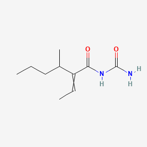 molecular formula C10H18N2O2 B13838100 Hexanamide, N-(aminocarbonyl)-2-ethylidene-3-methyl- 