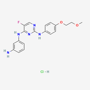 N4-(3-Aminophenyl)-5-fluoro-N2-(4-(2-methoxyethoxy)phenyl)pyrimidine-2,4-diamine hydrochloride