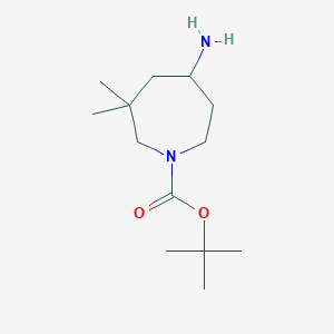 molecular formula C13H26N2O2 B1383836 tert-Butyl 5-amino-3,3-dimethylazepane-1-carboxylate CAS No. 1936147-97-5