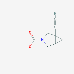 molecular formula C12H17NO2 B1383838 Tert-butyl 1-ethynyl-3-azabicyclo[3.1.0]hexane-3-carboxylate CAS No. 1936077-76-7