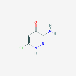 molecular formula C4H4ClN3O B1383839 3-Amino-6-chloropyridazin-4-ol CAS No. 1361947-75-2
