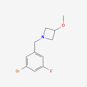 1-[(3-Bromo-5-fluorophenyl)methyl]-3-methoxyazetidine