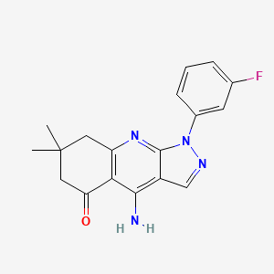 4-amino-1-(3-fluorophenyl)-7,7-dimethyl-1,6,7,8-tetrahydro-5H-pyrazolo[3,4-b]quinolin-5-one