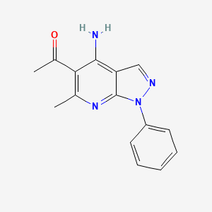 1-(4-amino-6-methyl-1-phenyl-1H-pyrazolo[3,4-b]pyridin-5-yl)ethanone