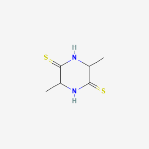 molecular formula C6H10N2S2 B13838490 3,6-Dimethylpiperazine-2,5-dithione 