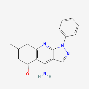 4-Amino-7-methyl-1-phenyl-1,6,7,8-tetrahydro-5h-pyrazolo[3,4-b]quinolin-5-one