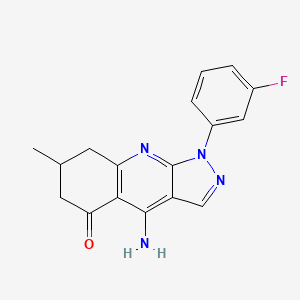 4-amino-1-(3-fluorophenyl)-7-methyl-1,6,7,8-tetrahydro-5H-pyrazolo[3,4-b]quinolin-5-one
