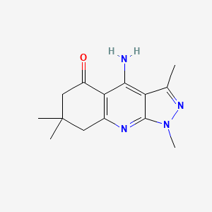 4-amino-1,3,7,7-tetramethyl-1,6,7,8-tetrahydro-5H-pyrazolo[3,4-b]quinolin-5-one
