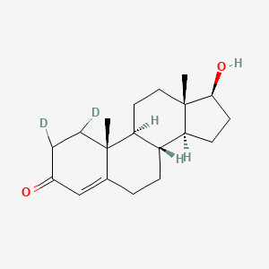 molecular formula C19H28O2 B13838591 Testosterone-1,2-D2 
