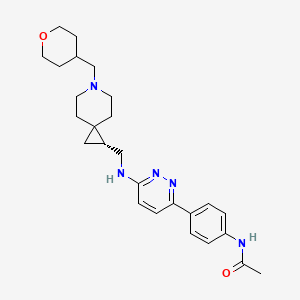 molecular formula C26H35N5O2 B13838600 N-[4-[6-[[(2R)-6-(oxan-4-ylmethyl)-6-azaspiro[2.5]octan-2-yl]methylamino]pyridazin-3-yl]phenyl]acetamide 