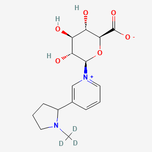 molecular formula C16H22N2O6 B13838606 rac-Nicotine-d3 N-Beta-D-Glucuronide 