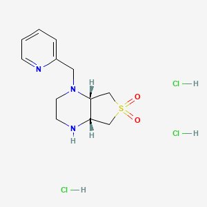 (4aR,7aS)-1-(pyridin-2-ylmethyl)octahydrothieno[3,4-b]pyrazine 6,6-dioxide trihydrochloride