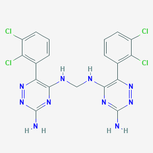 molecular formula C19H14Cl4N10 B13838669 Lamotrigine 5,5-Dimer 