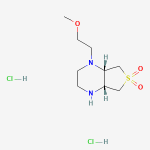 (4As,7aR)-4-(2-methoxyethyl)-2,3,4a,5,7,7a-hexahydro-1H-thieno[3,4-b]pyrazine 6,6-dioxide;dihydrochloride