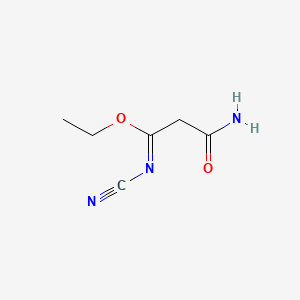 molecular formula C6H9N3O2 B13838688 Ethyl 3-Amino-N-cyano-3-oxopropanimidate 