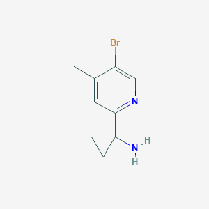 1-(5-Bromo-4-methylpyridin-2-yl)cyclopropan-1-amine
