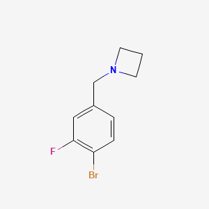 1-[(4-Bromo-3-fluorophenyl)methyl]azetidine