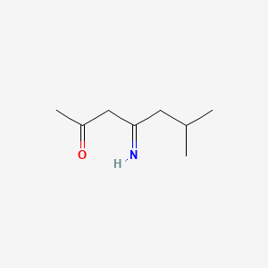 molecular formula C8H15NO B13838936 2-Heptanone, 4-imino-6-methyl- 