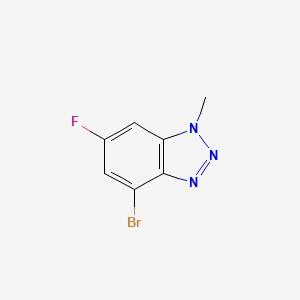 molecular formula C7H5BrFN3 B1383894 4-bromo-6-fluoro-1-methyl-1H-benzo[d][1,2,3]triazole CAS No. 2287281-67-6