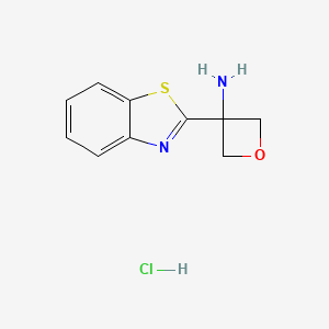 3-(1,3-Benzothiazol-2-yl)oxetan-3-amine hydrochloride