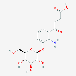molecular formula C16H21NO9 B138390 4-(2-Amino-3-hydroxyphenyl)-4-oxobutanoic acid O-glucoside CAS No. 156913-43-8